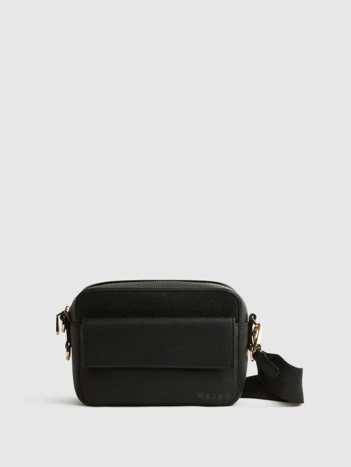 REISS Bags and Purses Women Leather Crossbody Bag Black