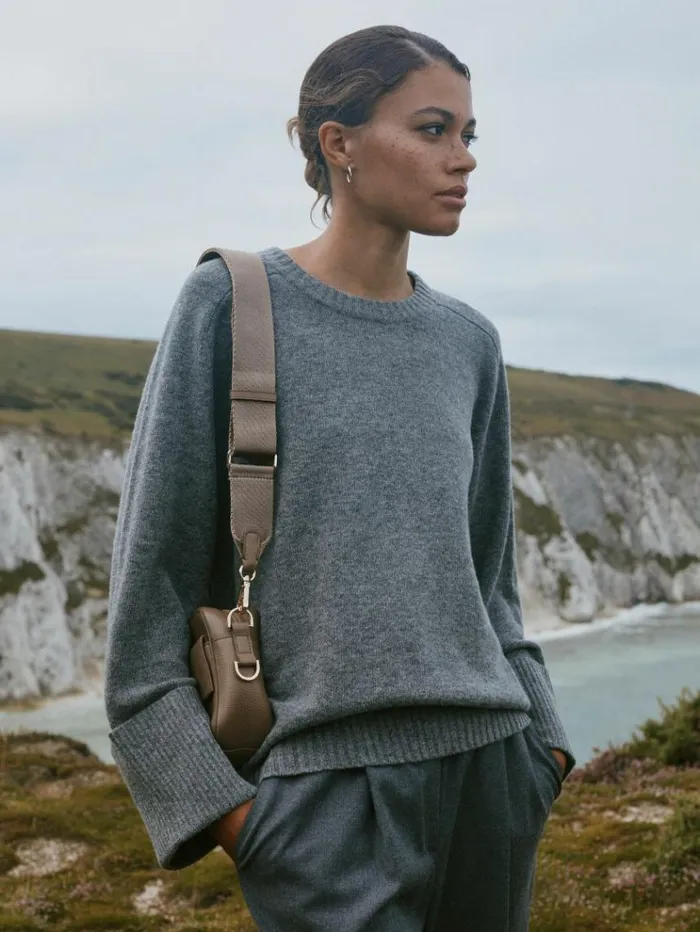 REISS Bags and Purses Women Leather Crossbody Bag Taupe