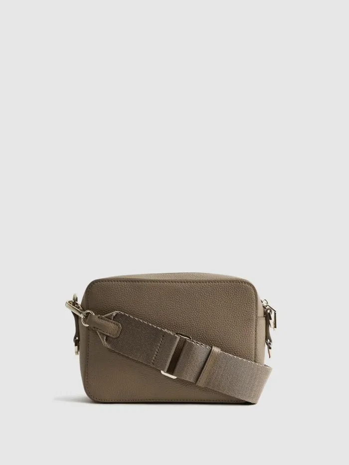 REISS Bags and Purses Women Leather Crossbody Bag Taupe