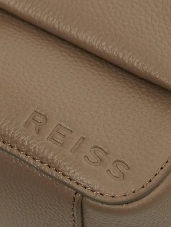 REISS Bags and Purses Women Leather Crossbody Bag Taupe