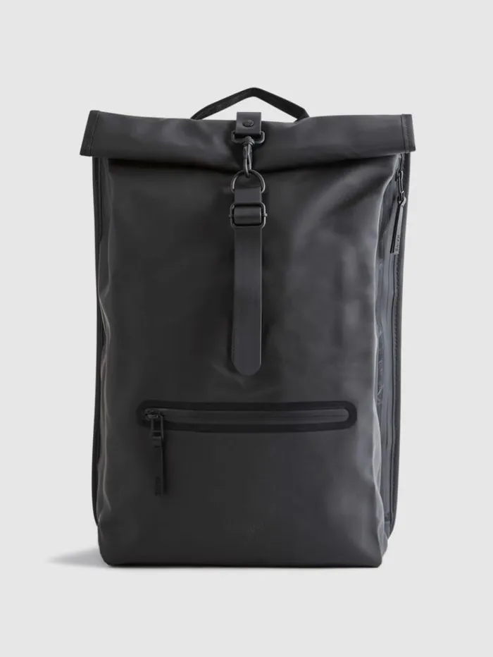 REISS Bags and Purses WomenMen Rains Roll Top Rucksack Black