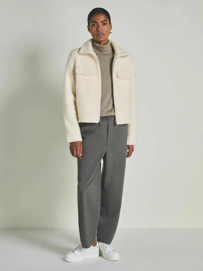 REISS Blazers and Jackets Women Reiss Les 100 Ciels WoolChenille Jacket Cream