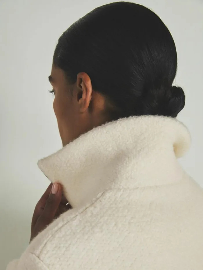 REISS Blazers and Jackets Women Reiss Les 100 Ciels WoolChenille Jacket Cream