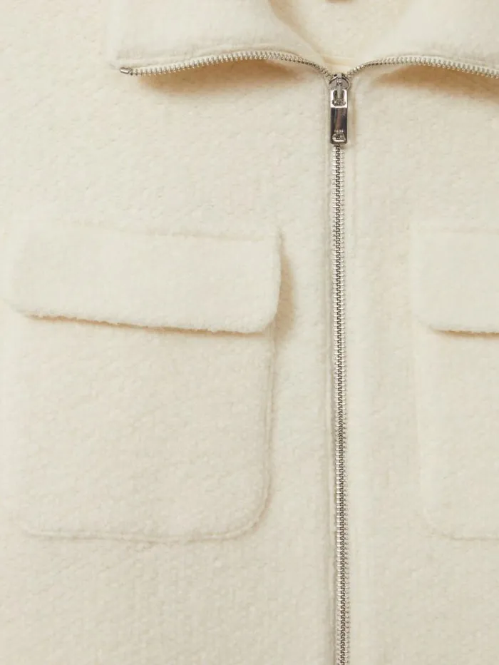 REISS Blazers and Jackets Women Reiss Les 100 Ciels WoolChenille Jacket Cream