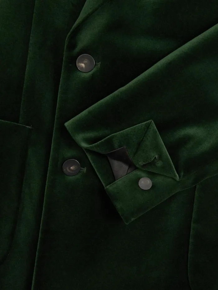 REISS Blazers Men CottonBlend Velvet Blazer Forest Green