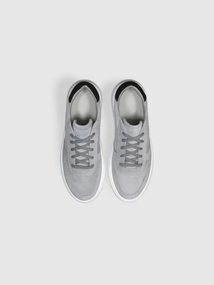 REISS Casual Shoes Men Unseen Footwear Suede Marais Trainers Greyblack