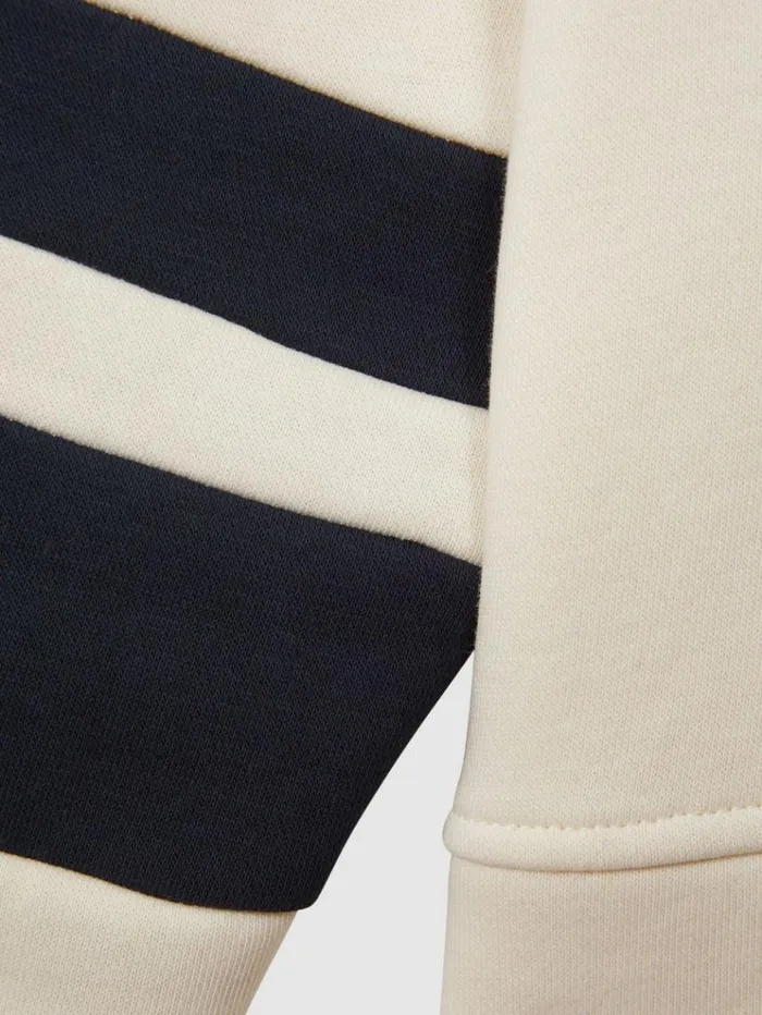 REISS CoOrds Children Cotton Blend Colourblock Hoodie And Joggers Set Ecru