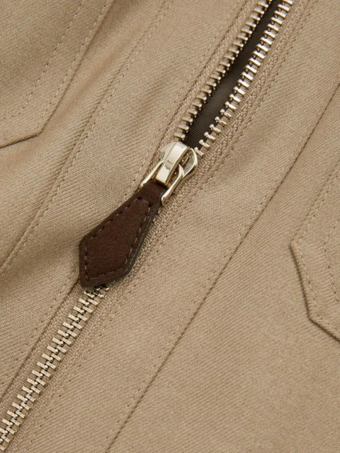REISS Coats and Jackets Men Moleskin Finish Trucker Jacket Light Camel