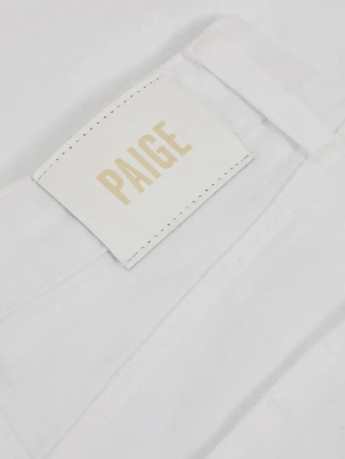 REISS Denim Women Paige Wide Leg Raw Hem Cropped Jeans Crisp White