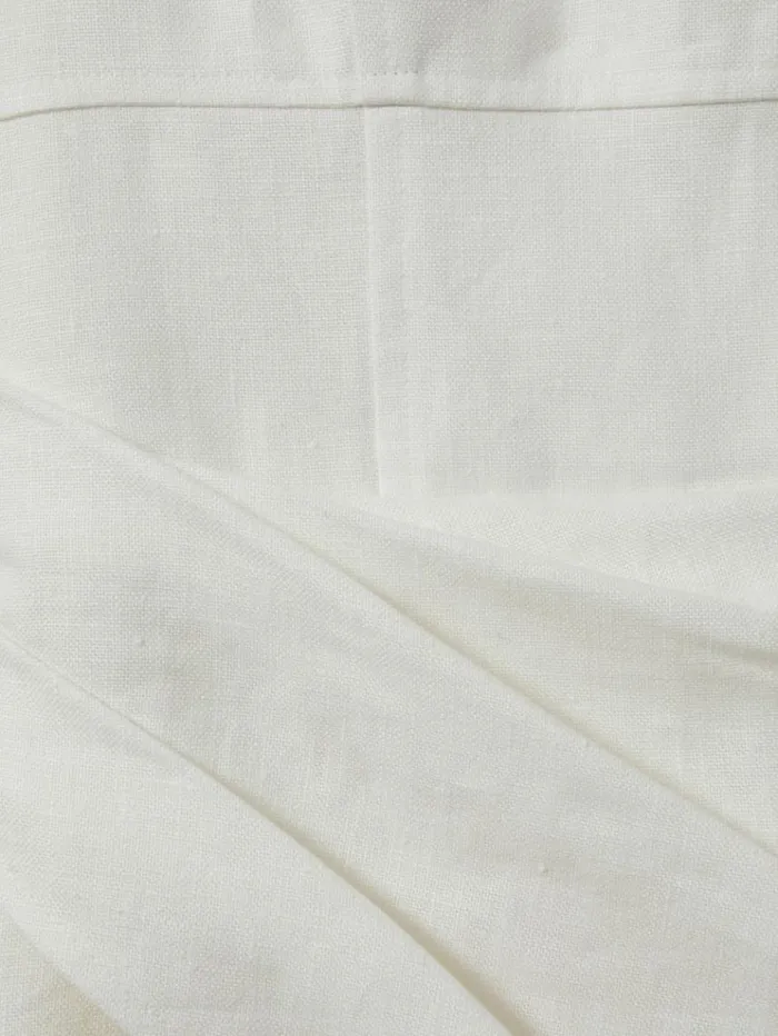 REISS Dresses Women Linen Pleat Detail Mini Dress Cream