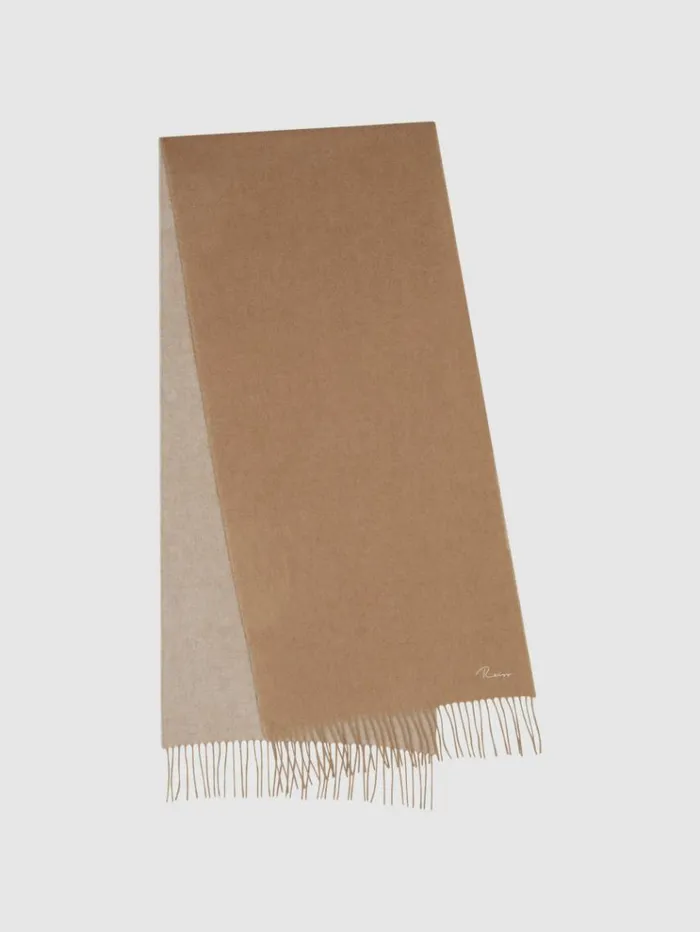 REISS Hats Gloves and Scarves Men Cashmere Blend Scarf Camel