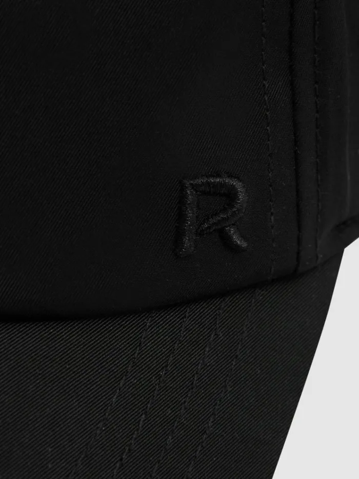 REISS Hats Gloves and Scarves Women Adjustable Embroidered Logo Baseball Cap Black