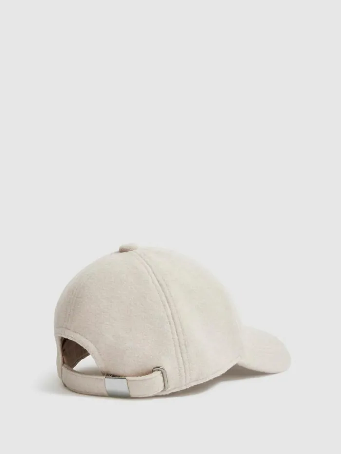 REISS Hats Gloves and Scarves Women Reiss Les 100 Ciels FeltedTweed Baseball Cap Cream