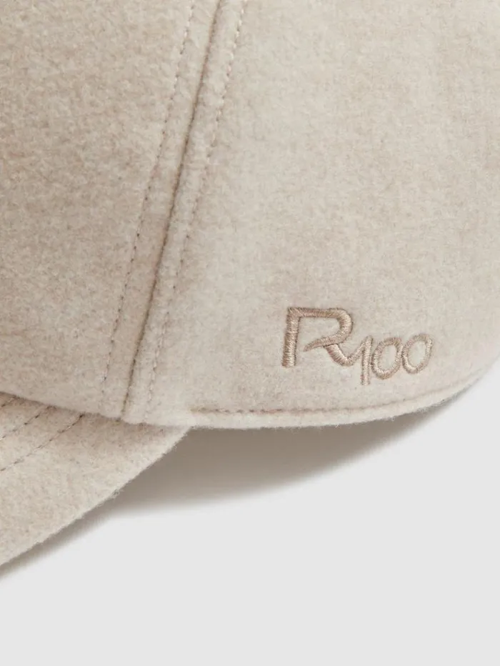 REISS Hats Gloves and Scarves Women Reiss Les 100 Ciels FeltedTweed Baseball Cap Cream