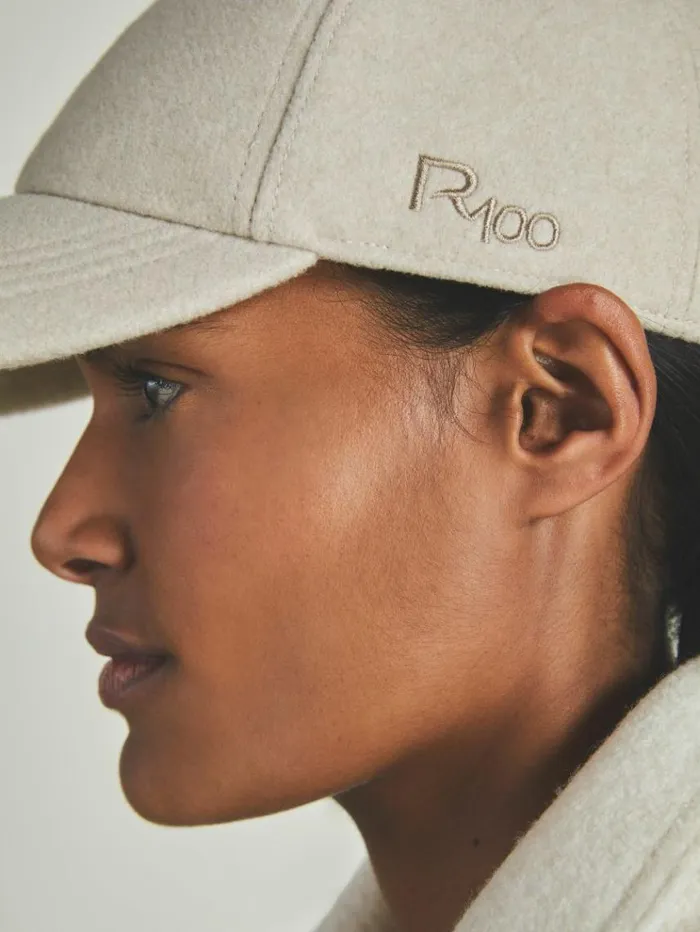 REISS Hats Gloves and Scarves Women Reiss Les 100 Ciels FeltedTweed Baseball Cap Cream