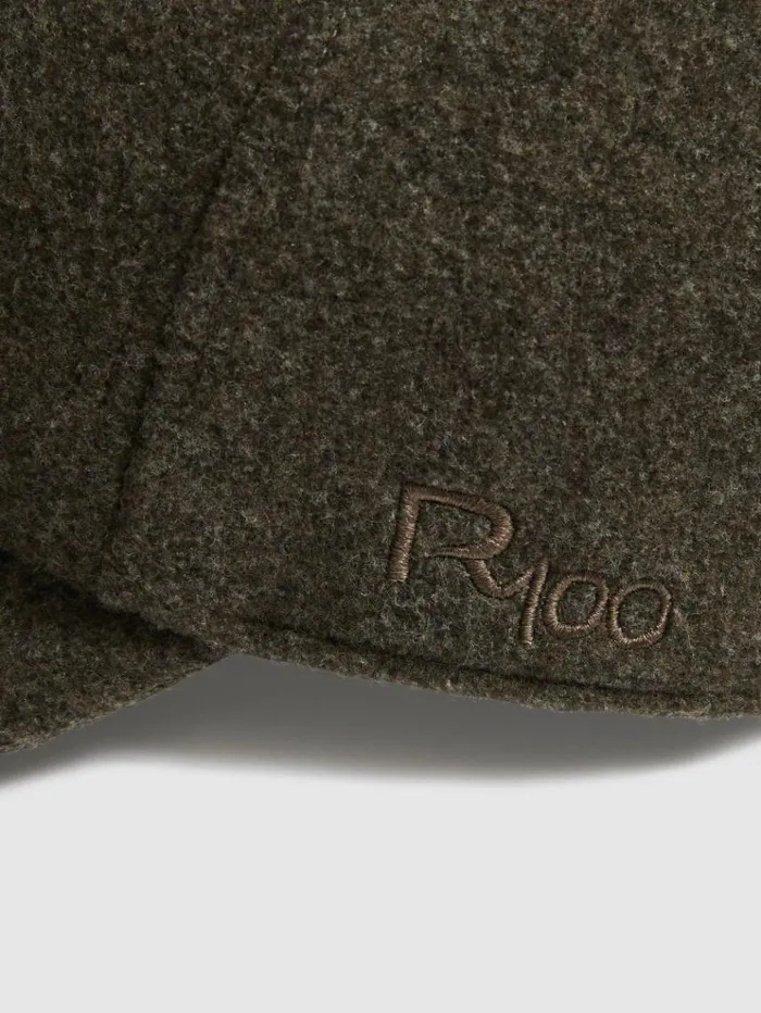 REISS Hats Gloves and Scarves Women Reiss Les 100 Ciels FeltedTweed Baseball Cap Khaki