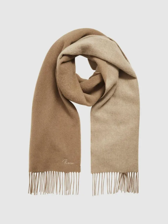 REISS Hats Gloves and Scarves Women WoolCashmere Scarf Camel