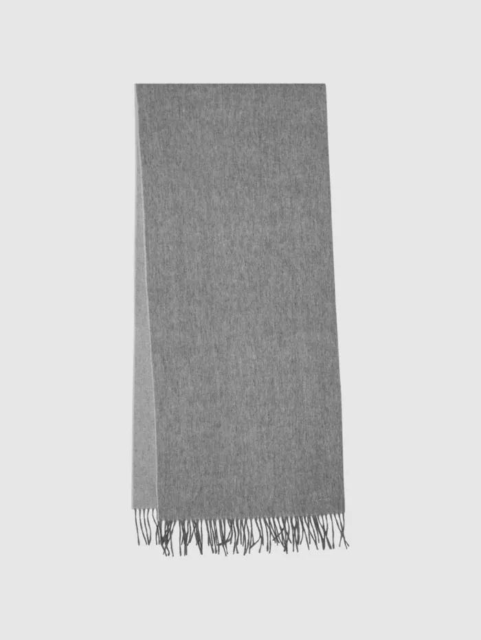 REISS Hats Gloves and Scarves Women WoolCashmere Scarf Soft Grey