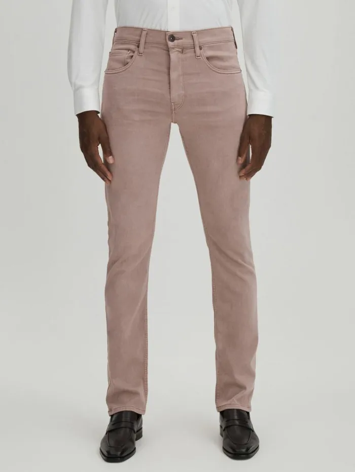 REISS Jeans Men Paige Straight Leg Jeans Vintage Orchid