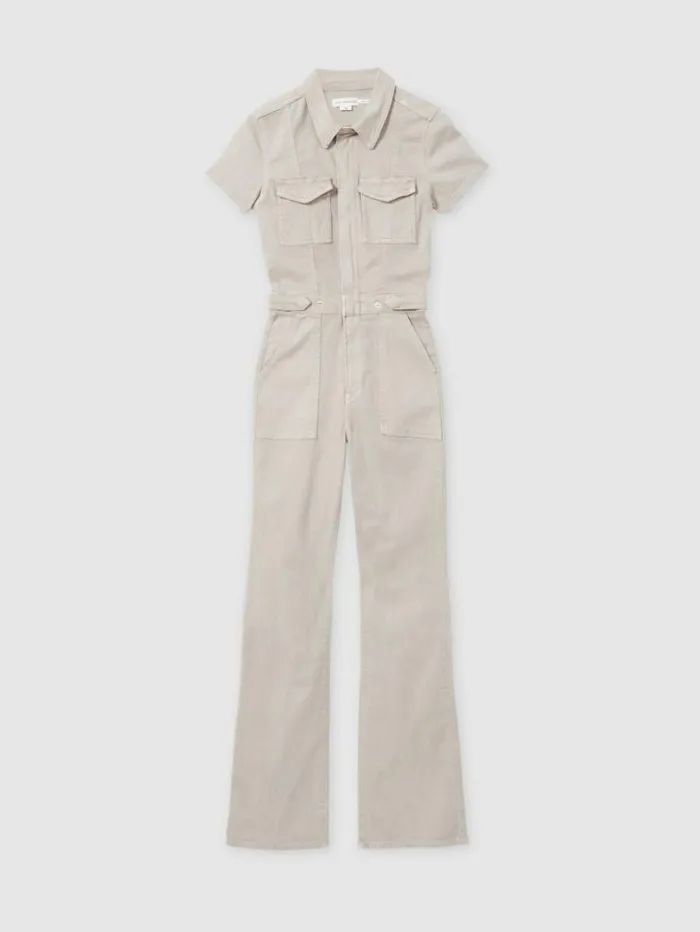 REISS Jumpsuits and Rompers Women Good American Twill Utility Bootcut Jumpsuit Sand