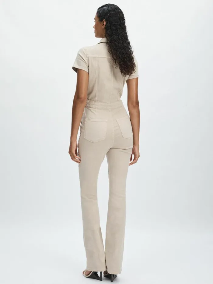 REISS Jumpsuits and Rompers Women Good American Twill Utility Bootcut Jumpsuit Sand