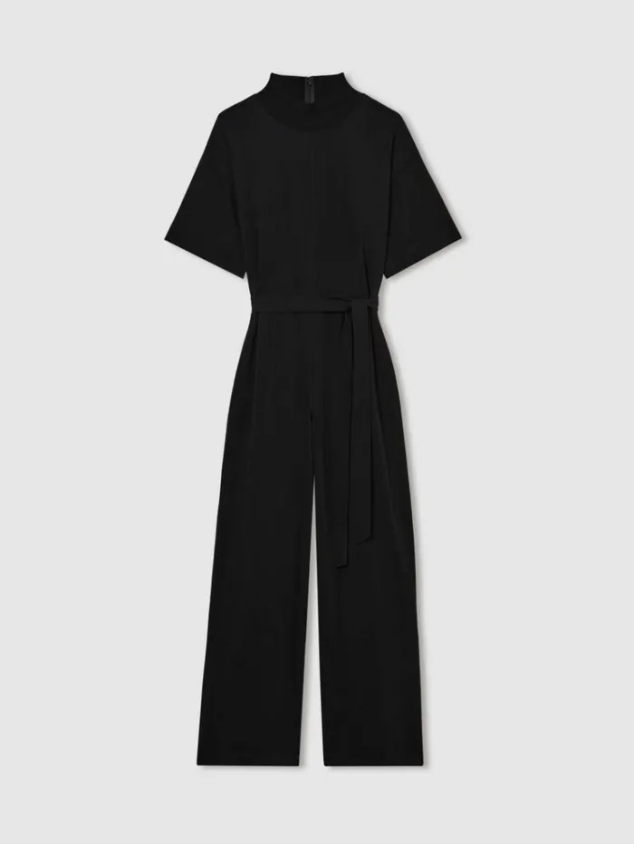 REISS Jumpsuits and Rompers Women TopstitchedCady Jumpsuit Black
