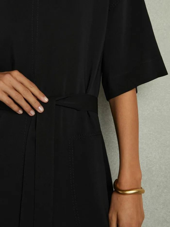 REISS Jumpsuits and Rompers Women TopstitchedCady Jumpsuit Black