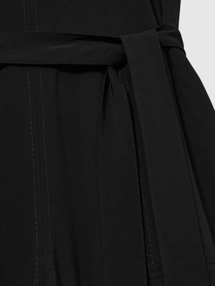REISS Jumpsuits and Rompers Women TopstitchedCady Jumpsuit Black