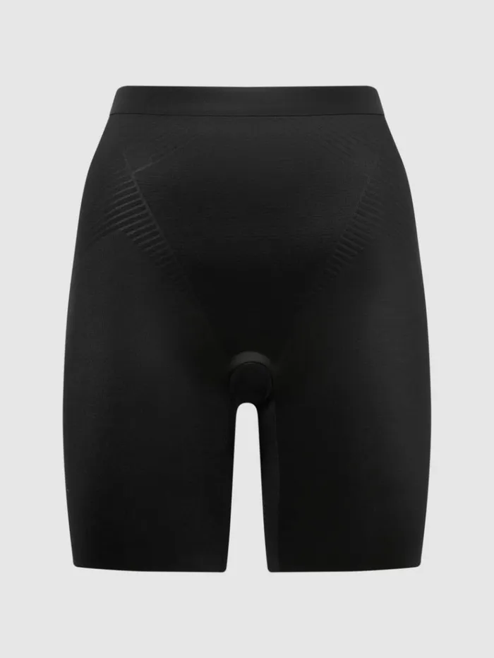 REISS Lingerie Women Spanx Shapewear Firming MidThigh Shorts Black