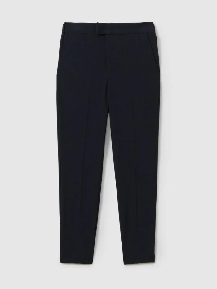 REISS Pants Children Elasticated Waist Trousers Navy