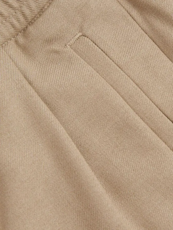 REISS Pants Children Relaxed Elasticated Trousers With TurnUps Soft Camel Brown