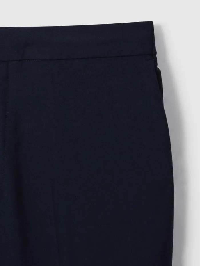 REISS Pants Men Relaxed Drawstring Trousers Navy