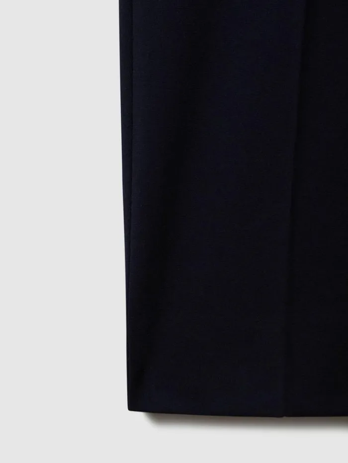 REISS Pants Men Relaxed Drawstring Trousers Navy