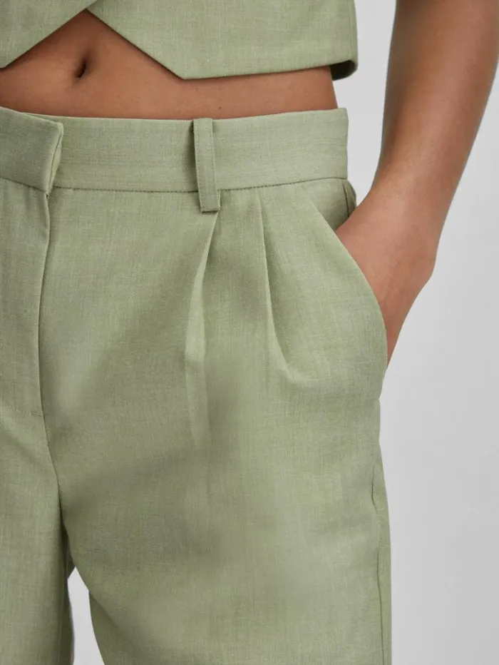 REISS Pants Women Significant Other Wide Leg Trousers Sage