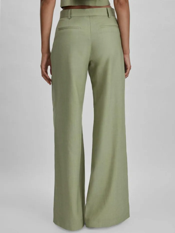 REISS Pants Women Significant Other Wide Leg Trousers Sage
