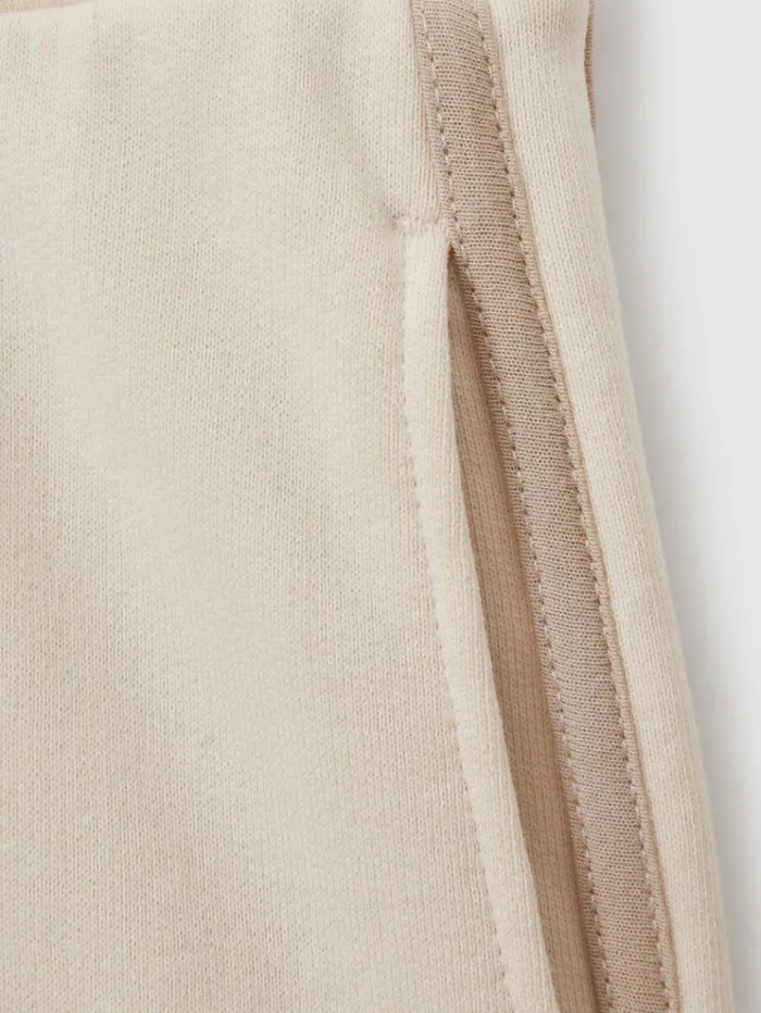 REISS Pants Women The Upside Cotton Side Stripe Joggers Cream
