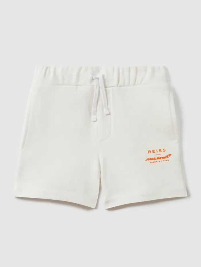 REISS Reiss X Mclaren F1 Team Children McLaren F1 Cotton Drawstring Shorts White REISS Reiss X Mclaren F1 Team Children McLaren F1 Cotton Drawstring Shorts White