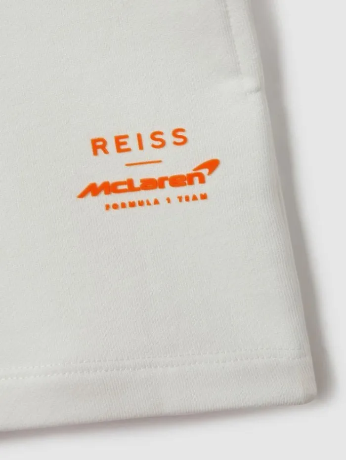 REISS Reiss X Mclaren F1 Team Children McLaren F1 Cotton Drawstring Shorts White