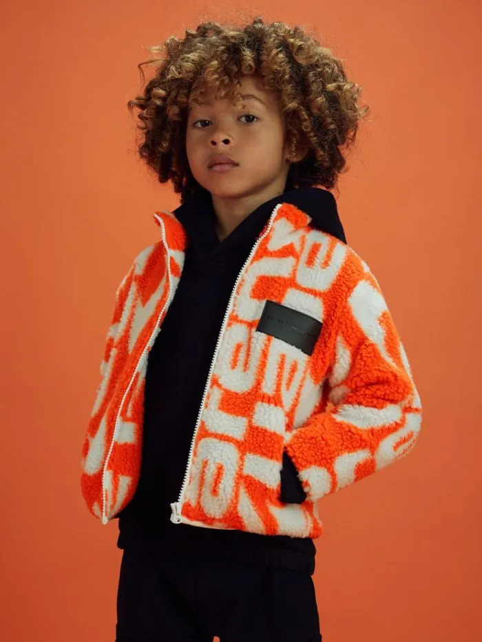 REISS Reiss X Mclaren F1 Team Children McLaren F1 ZipThrough Fleece Jacket Papaya