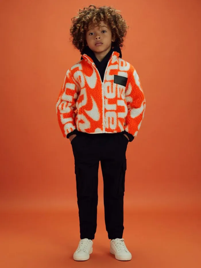 REISS Reiss X Mclaren F1 Team Children McLaren F1 ZipThrough Fleece Jacket Papaya