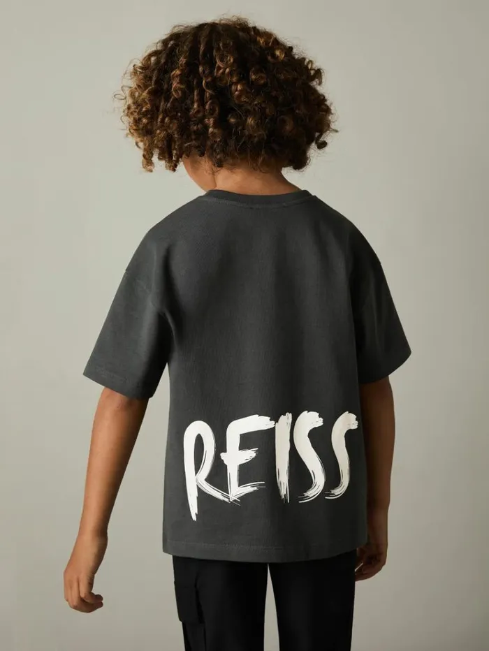 REISS Shirts Children 100 Oxford Cotton Shirt Black