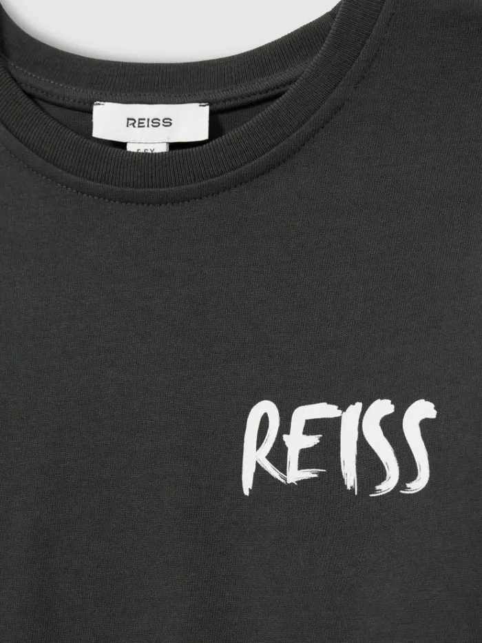 REISS Shirts Children 100 Oxford Cotton Shirt Black