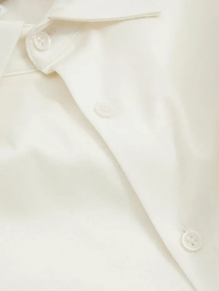 REISS Shirts Men Mercerised Cotton Jersey Shirt Ecru