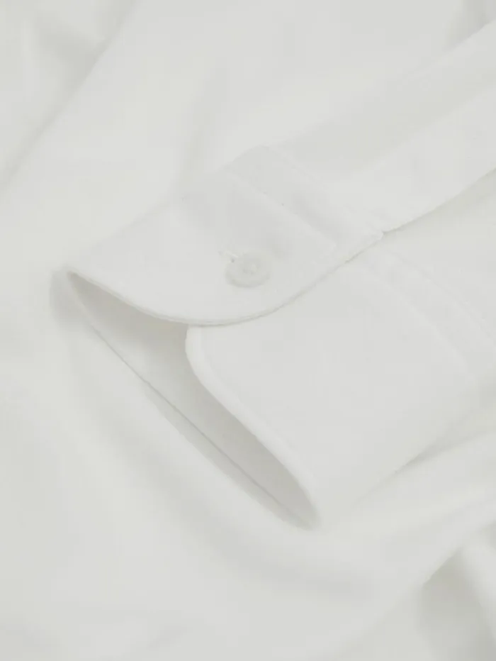 REISS Shirts Men Modal Blend Cutaway Collar Shirt White