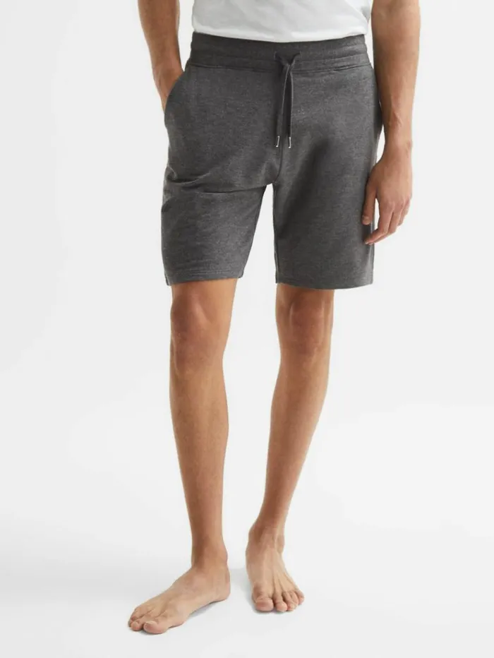 REISS Shorts Men Jersey Shorts Dark Grey