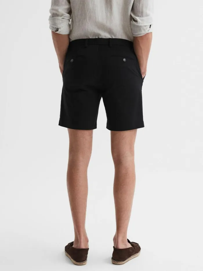REISS Shorts Men Short Length Casual Chino Shorts Black