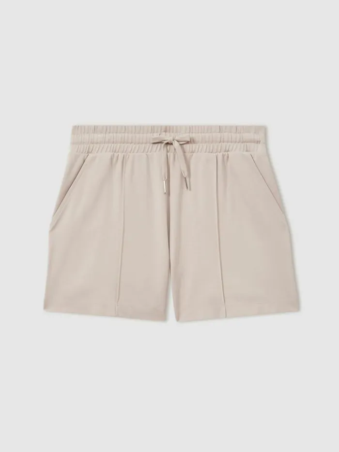 REISS Shorts Women Drawstring Jersey Shorts Stone