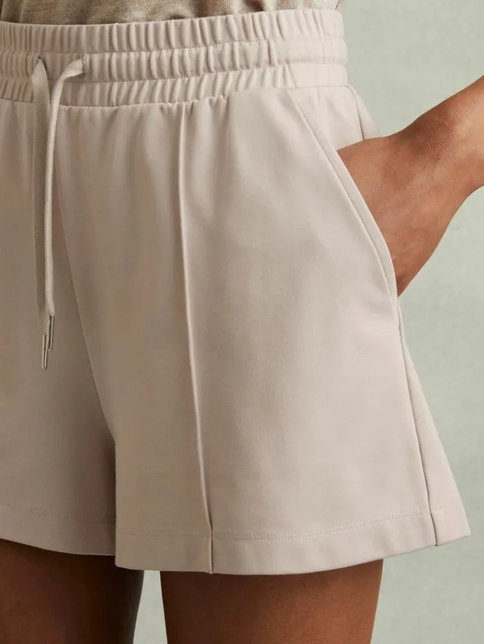 REISS Shorts Women Drawstring Jersey Shorts Stone