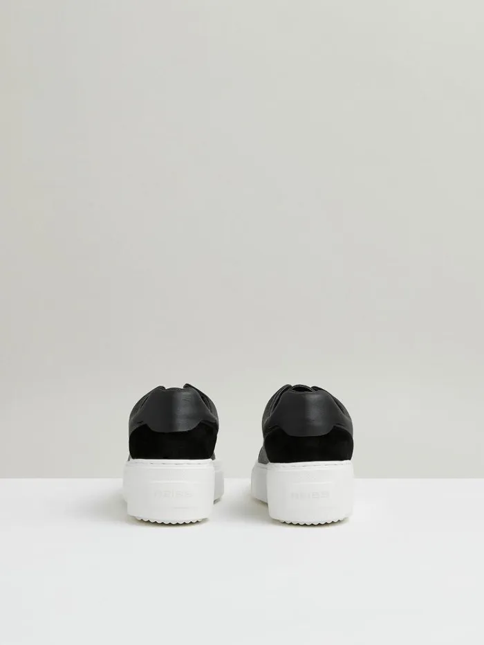 REISS Sneakers Women Leather SlipOn Trainers Black