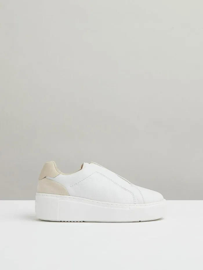 REISS Sneakers Women Leather SlipOn Trainers White